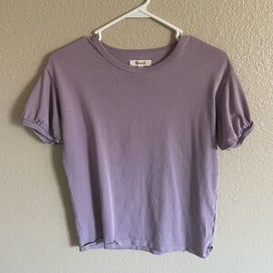 purple puff sleeve top